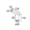 Modular Nyto Surface Adjustable 40 Square 1x LED DE | Deckenlampe / Wandlampe