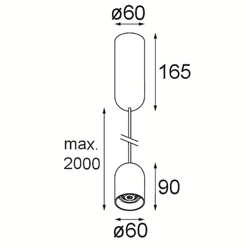 Modular Placebo Suspended Down 60 1x LED DI | Hängelampe