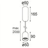 Modular Placebo Suspended Down 60 1x LED DI | Suspension lamp