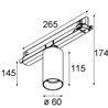 Modular Nyto Track 230V Adjustable 60 1x LED DI | Track lighting fixture
