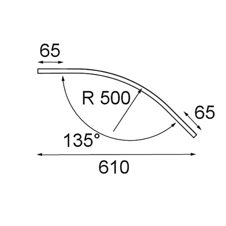 Modular Track 48V Cover Curved 135°