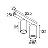 Modular Nyto Surface Adjustable 50 Square 2x LED DE | Deckenlampe / Wandlampe