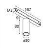 Modular Nyto Track 48V Adjustable 30 1x LED | Schienenbeleuchtung