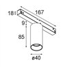 Modular Nyto Track 48V Adjustable 40 1x LED | Track lighting fixture