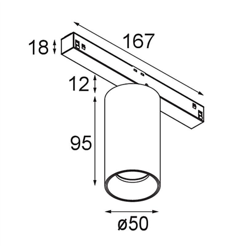 Modular Nyto Track 48V Adjustable 50 1x LED | Schienenbeleuchtung