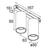 Modular Nyto Track 48V Adjustable 50 2x LED | Schienenbeleuchtung