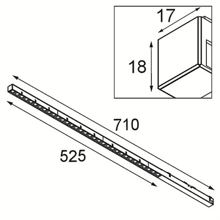 Modular Pista Linear Spots Track 48V 710 1x LED | Track lighting fixture
