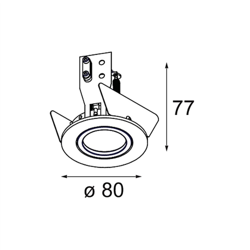 Modular K 0 Recessed 80 1x GU10 DE | Einbauspot