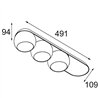 Modular Marbul Surface Adjustable 109 3x LED DI | Ceiling lamp / Wall lamp