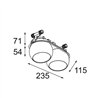 Modular Marbul Recessed Adjustable 115 2x LED DE | Recessed spot