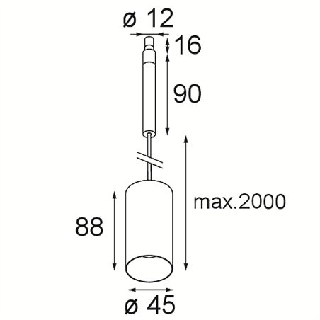 Modular Minude Jack Suspended 45 1x LED DE | Suspension lamp