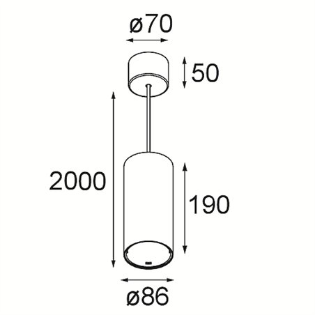 Modular Smart Tube Suspended 82 XL 1x 1800-3000K WD DI 350mA | Suspension lamp