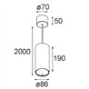 Modular Smart Tube Suspended 82 XL 1x 1800-3000K WD DI 350mA | Suspension lamp
