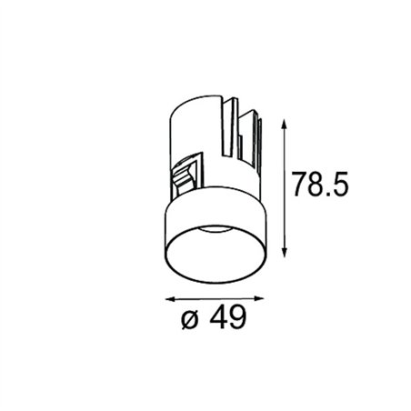 Modular Minude Recessed Trimless 49 1x IP54 LED DE | Recessed spot