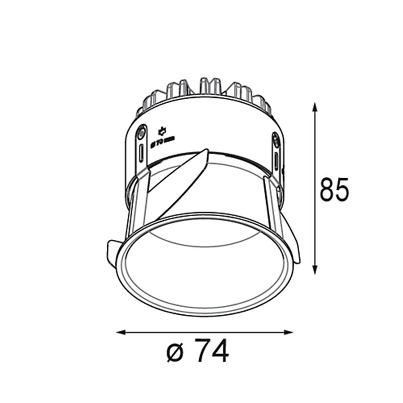 Modular Thimble Recessed 74 1x IP55 LED DE | Einbauspot