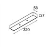 Modular Modupoint Square Surface 320X58 2x Jack DI 500mA | Ceiling lamp / Wall lamp
