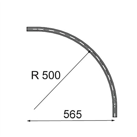 Modular Track 48V Connection Curved 90° Mechanical Inside