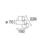 Modular Lowie Surface 70 2x IP54 LED DI | Ceiling lamp / Wall lamp / Floor lamp