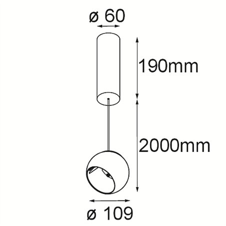 Modular Marbul Suspended Adjustable 109 1x LED DI | Suspension lamp