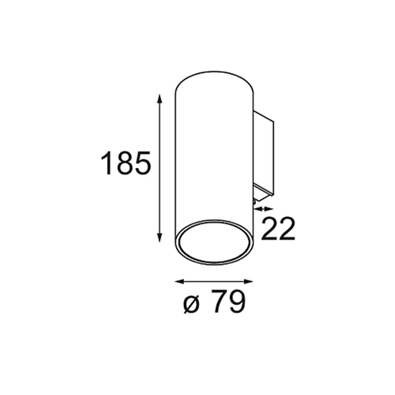Modular Nude Wall 79 1x IP55 LED DI | Wandlampe