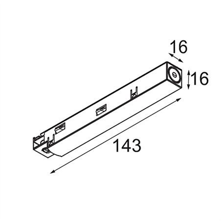 Modular Track 48V Power Feed Right