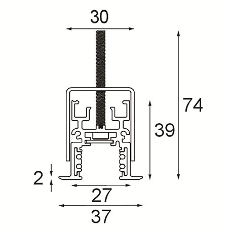 Modular Track 48V Profile Recessed 2000