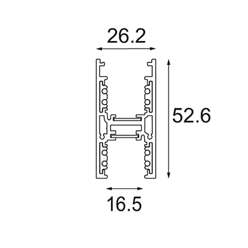 Modular Track 48V High Profile Suspended Up/Down 1000