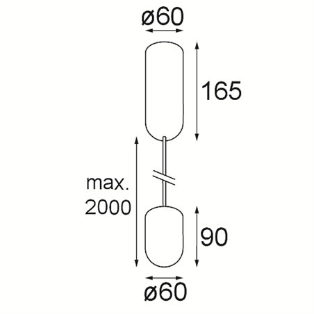 Modular Placebo Suspended Up 60 1x LED DI | Suspension lamp