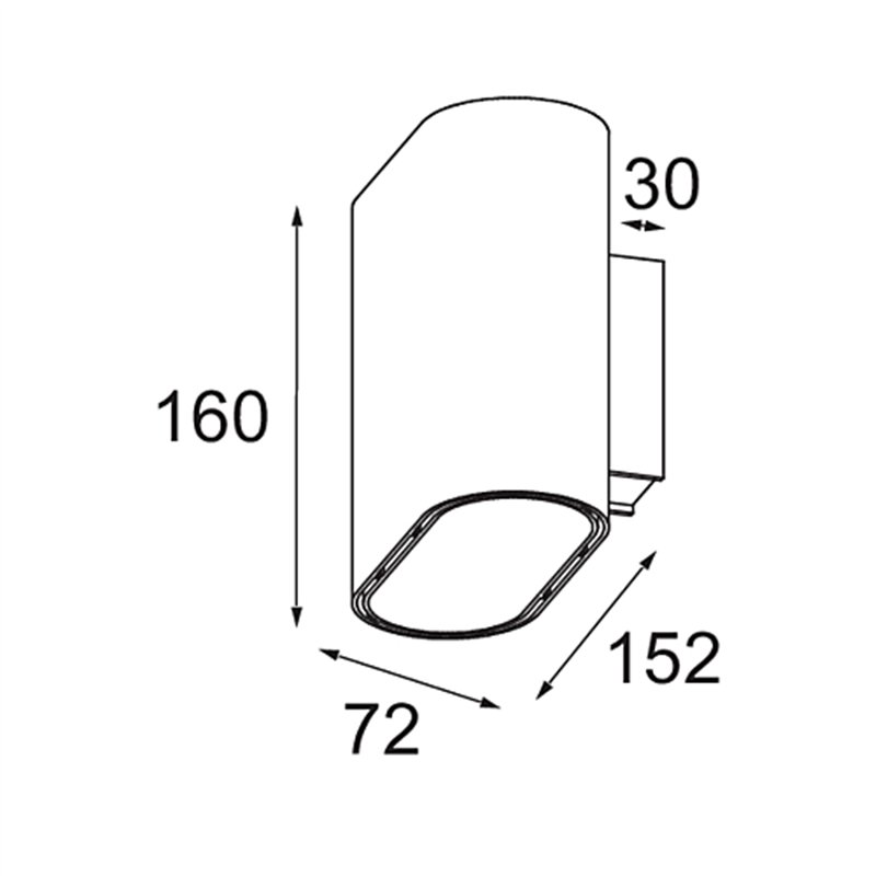 Modular Duell Wall Up/Down 2x IP55 LED DI | Wandlampe
