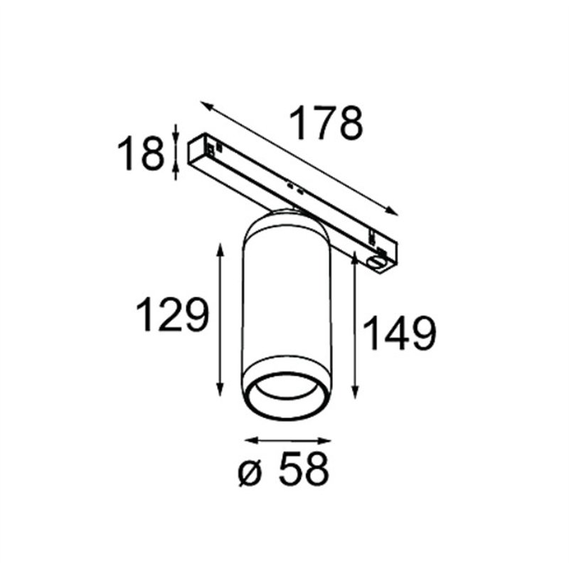 Modular Kogel Track 48V Adjustable 58 1x LED | Schienenbeleuchtung