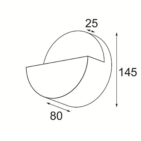 Modular Impulse Round Wall 1x LED DI | Wall lamp