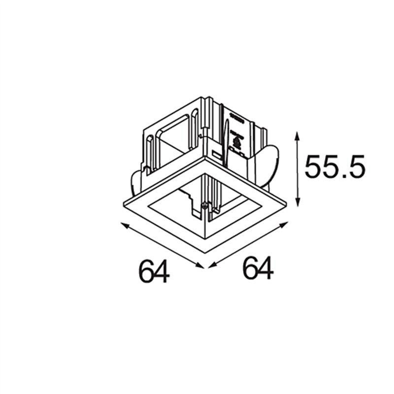 Modular Qbini Frame Recessed 1x | Einbauspot