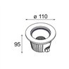 Modular Hipy Round Antiglare Floor Recessed Up 110 1x IP67 LED DE | Floor lamp