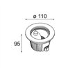 Modular Hipy Round Asy Floor Recessed Up Adjustable 110 1x IP67 LED DE | Floor lamp