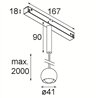 Modular Marbulito Track 48V Suspended 41 1x LED | Track lighting fixture