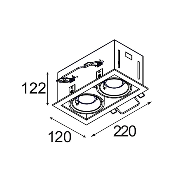 Modular Mini-Multiple Recessed Adjustable GU10 2x | Einbauspot