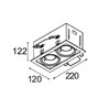 Modular Mini-Multiple Recessed Adjustable GU10 2x | Einbauspot