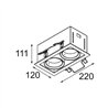 Modular Mini-Multiple Recessed Adjustable M-LED 2x DE | Recessed spot