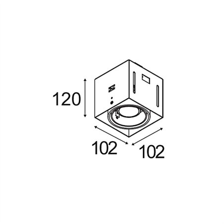 Modular Mini-Multiple Recessed Trimless Adjustable GU10 1x DE | Recessed spot
