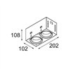 Modular Mini-Multiple Recessed Trimless Adjustable M-LED 2x DE | Einbauspot