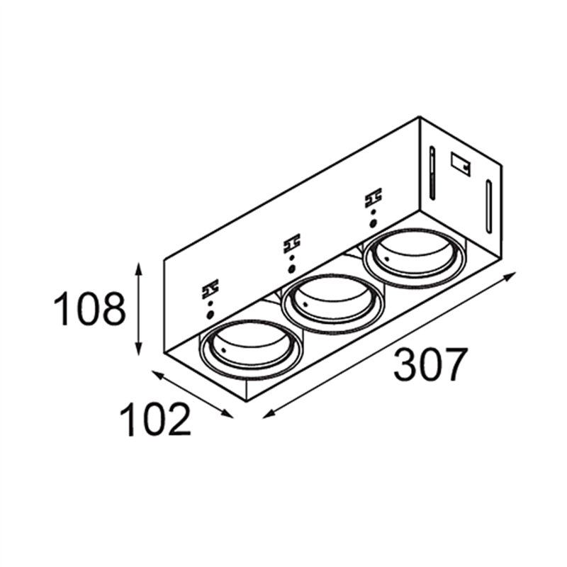 Modular Mini-Multiple Smart Ring Recessed Trimless Adjustable 3x LED DE | Einbauspot