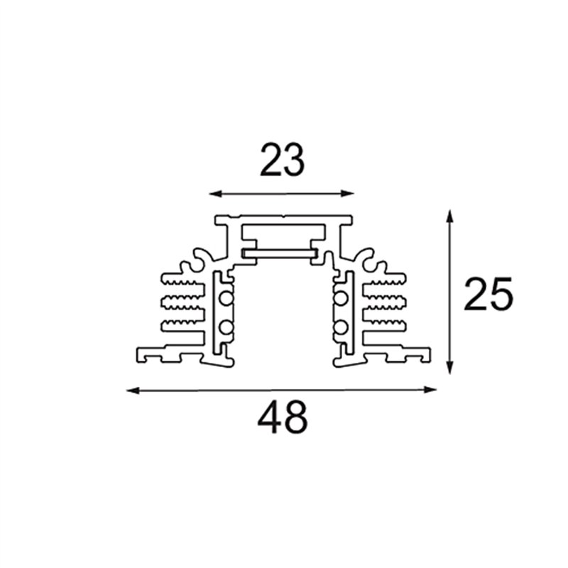 Modular Track 48V Profile Recessed Trimless 1000