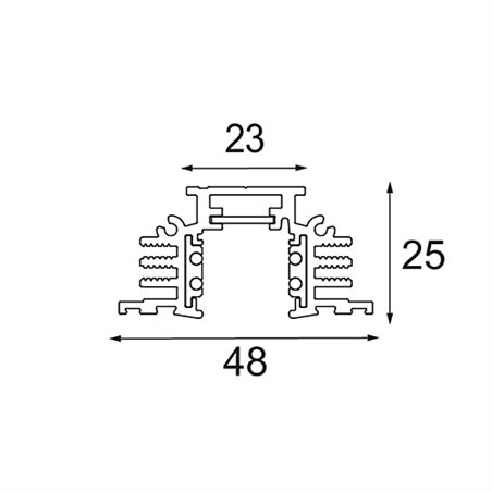 Modular Track 48V Profile Recessed Trimless 3000