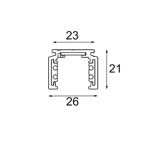 Modular Track 48V Profile Surface 1000