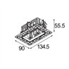 Modular Qbini Frame Recessed Trimless 2x | Einbauspot