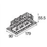 Modular Qbini Frame Recessed Trimless 3x | Recessed spot