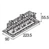 Modular Qbini Frame Recessed Trimless 4x | Recessed spot