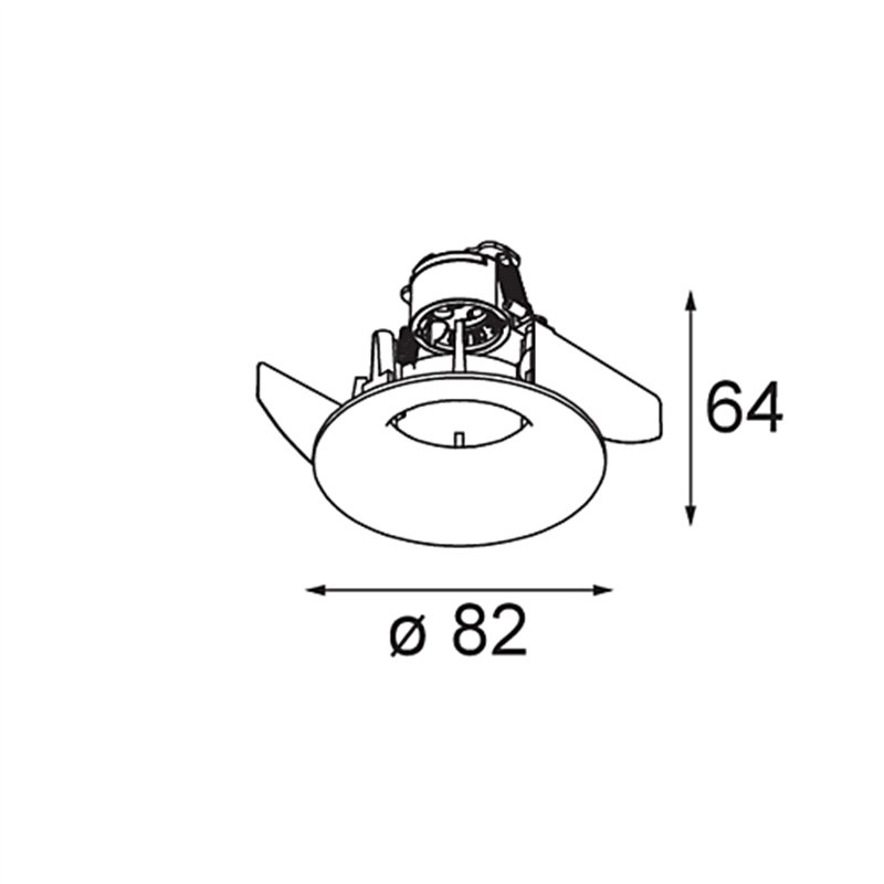 Modular Smart Cake Recessed 82 1x For Tube/Box GU10 | Einbauspot