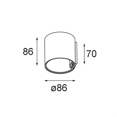 Modular Smart Tube Wall 82 S 1x DE | Wall lamp