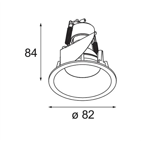 Modular Smart Lotis Recessed 82 1x GU10 | Recessed spot